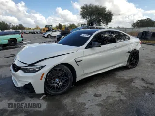 2019 BMW M4 with VIN WBS4Y9C59KAG66952, listed as a Copart auction lot 84016354 with 91,466 mi miles and Salvage Title. Bid and sale history available at carsss.com. Image 1.