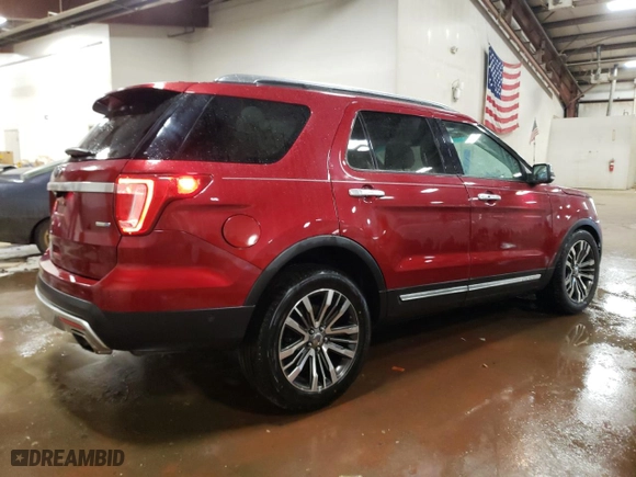 2016 Ford Explorer Platinum with VIN 1FM5K8HT6GGC70554, listed as a Copart auction lot 45110025 with 120,021 mi miles and Salvage Title. Bid and sale history available at carsss.com. Image 3.