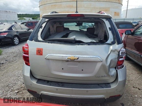 2016 Chevrolet Equinox LTZ z VIN 2GNALDEK4G1176035, wystawiony jako Copart lot #55829305 z przebiegiem 81 733 mil mil oraz Szkoda całkowita • Salvage title. Historia ofert i sprzedaży dostępna na DreamBid. Obrazek 6.