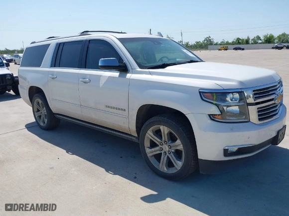 2020 Chevrolet Suburban Premier with VIN 1GNSCJKCXLR263570, listed as a IAAI auction lot 41980013 with 1 mi miles. Bid and sale history available at carsss.com. Image 1.