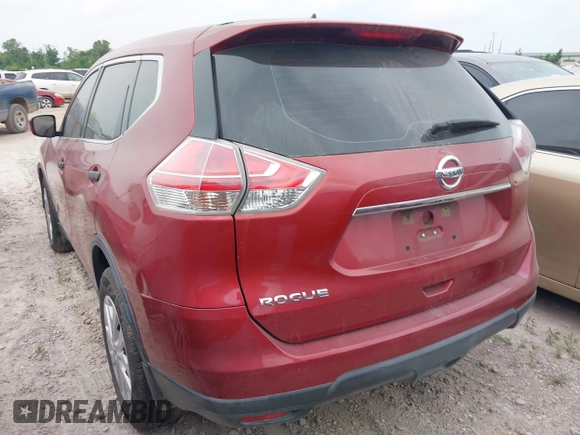 2016 Nissan Rogue SV with VIN KNMAT2MT7GP631857, listed as a IAAI auction lot 41933428 with 172,055 mi miles. Bid and sale history available at carsss.com. Image 3.