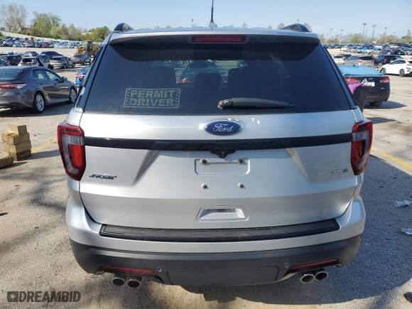 2018 Ford Explorer Sport with VIN 1FM5K8GT2JGA38820, listed as a Copart auction lot 51750015 with 91,959 mi miles and Salvage Title. Bid and sale history available at carsss.com. Image 6.
