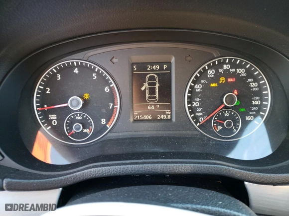 2013 Volkswagen Passat SE with VIN 1VWBP7A37DC106002, listed as a Copart auction lot 83014264 with 215,406 mi miles and Salvage Title. Bid and sale history available at carsss.com. Image 9.