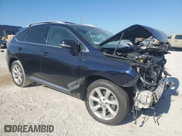 2010 Lexus RX 350 with VIN 2T2ZK1BA0AC012780, listed as a Copart auction lot 52297325 with 97,649 mi miles and Salvage Title. Bid and sale history available at DreamBid. Image 4.