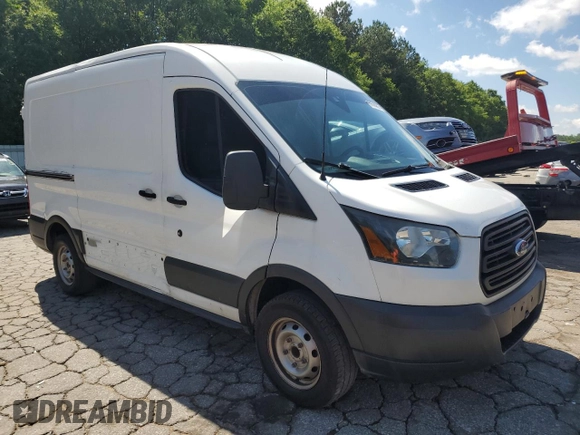2017 Ford Transit Cargo with VIN 1FTYE1CM3HKA56393, listed as a Copart auction lot 57394885 with 104,350 mi miles and Salvage title. Bid and sale history available at DreamBid. Image 4.