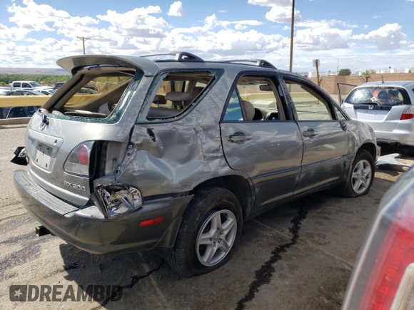 2001 Lexus RX 300 with VIN JTJHF10U610176298, listed as a Copart auction lot 50061124 with 0 mi miles and Salvage Title. Bid and sale history available at carsss.com. Image 3.