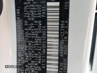 2023 Toyota Camry LE z VIN 4T1C11AK0PU109024, wystawiony jako Copart lot #50105815 z przebiegiem 43 666 mil mil oraz Szkoda całkowita • Salvage title. Historia ofert i sprzedaży dostępna na DreamBid. Obrazek 15.