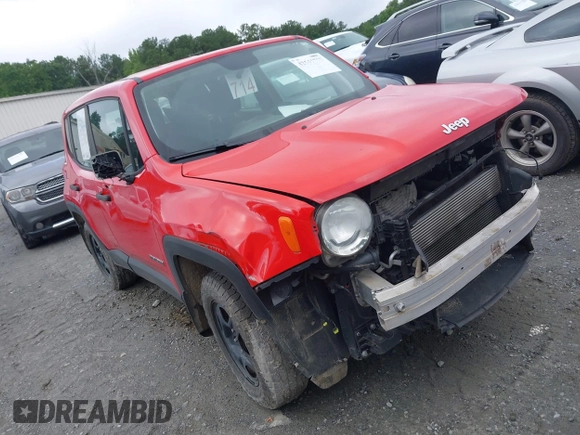 2018 Jeep Renegade Sport with VIN ZACCJBAB0JPH07665, listed as a IAAI auction lot 42541718 with 114,095 mi miles and . Bid and sale history available at DreamBid. Image 1.