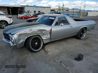 1970 Chevrolet El Camino z VIN 136800K183196, wystawiony jako Copart lot #51474625 z przebiegiem 12 737 mil mil oraz Szkoda całkowita • Salvage title. Historia ofert i sprzedaży dostępna na DreamBid. Obrazek 1.