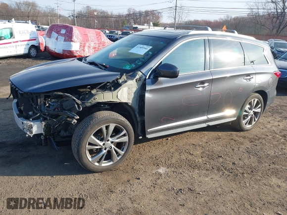 2014 Infiniti QX60 with VIN 5N1AL0MM9EC543096, listed as a IAAI auction lot 41909546 with 128,479 mi miles. Bid and sale history available at carsss.com. Image 18.