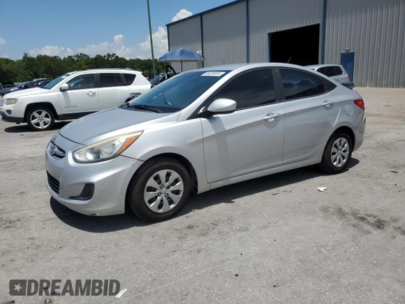 2016 Hyundai Accent SE with VIN KMHCT4AE1GU080879, listed as a Copart auction lot 58435055 with 114,712 mi miles and Salvage title. Bid and sale history available at DreamBid. Image 1.