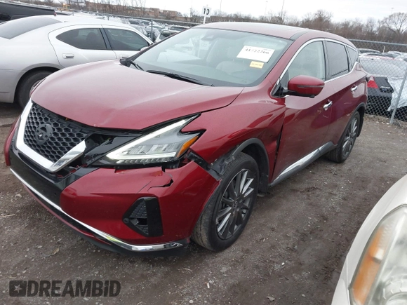 2021 Nissan Murano SV z VIN 5N1AZ2BJ5MC131534, wystawiony jako IAAI lot #41722266 z przebiegiem 97 895 mil mil oraz . Historia ofert i sprzedaży dostępna na DreamBid. Obrazek 2.