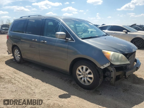 2008 Honda Odyssey EX-L z VIN 5FNRL38748B408516, wystawiony jako Copart lot #55394745 z przebiegiem 144 176 mil mil oraz Szkoda całkowita • Salvage title. Historia ofert i sprzedaży dostępna na DreamBid. Obrazek 4.