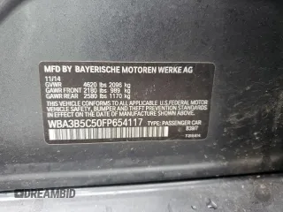 2015 BMW 3 Series 328i xDrive с VIN WBA3B5C50FP654117, выставлен на аукционе Copart как лот 56635355 с пробегом 91 669 миль миль и Списание • Salvage title. История ставок и продаж доступна на DreamBid. Изображение 12.