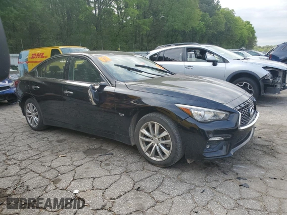 2018 Infiniti Q50 2.0t LUXE with VIN JN1CV7AP7JM241330, listed as a Copart auction lot 53033155 with 155,388 mi miles and Clean Title. Bid and sale history available at carsss.com. Image 4.