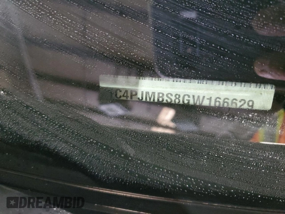 2016 Jeep Cherokee Trailhawk with VIN 1C4PJMBS8GW166629, listed as a Copart auction lot 55845415 with 122,290 mi miles and Salvage title. Bid and sale history available at DreamBid. Image 13.