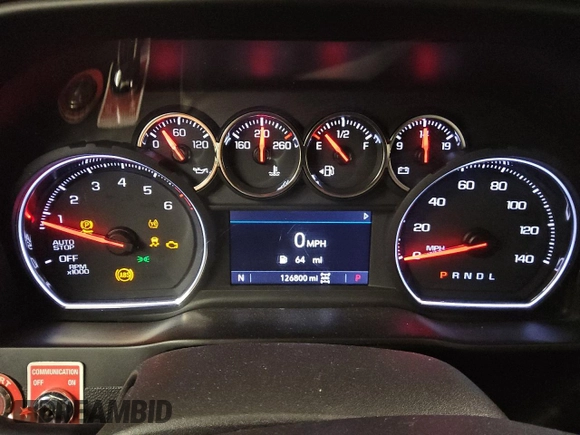 2019 Chevrolet Silverado 1500 LT with VIN 3GCPYDEKXKG199243, listed as a Copart auction lot 53494195 with 126,800 mi miles and Clean Title. Bid and sale history available at carsss.com. Image 9.