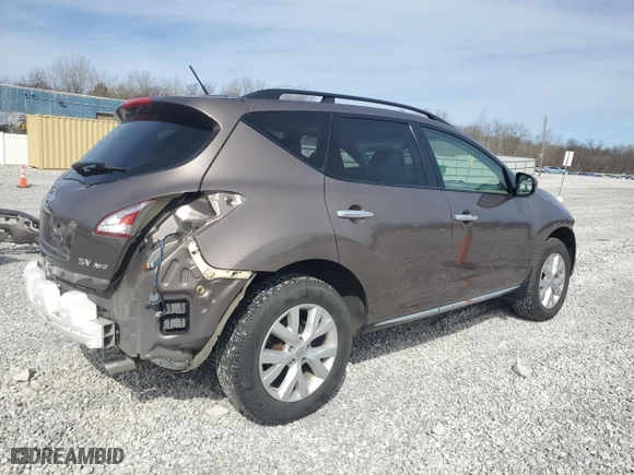 2012 Nissan Murano LE with VIN JN8AZ1MWXCW224445, listed as a Copart auction lot 50369255 with 69,358 mi miles and Salvage Title. Bid and sale history available at carsss.com. Image 3.