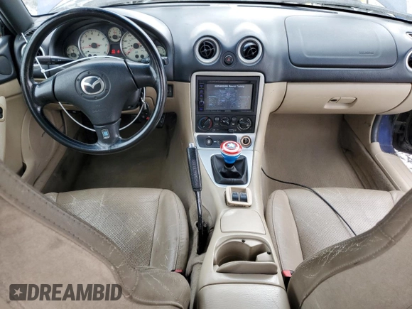 2003 Mazda MX-5 Miata Cloth with VIN JM1NB353230312023, listed as a Copart auction lot 53968875 with 174,252 mi miles and Salvage title. Bid and sale history available at DreamBid. Image 8.
