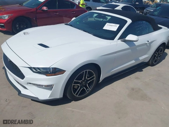 2023 Ford Mustang EcoBoost with VIN 1FATP8UH4P5107871, listed as a IAAI auction lot 41885555 with NaN miles. Bid and sale history available at carsss.com. Image 2.