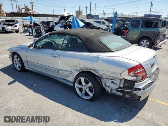2005 Mercedes-Benz CLK 320 with VIN WDBTK65G35T046524, listed as a Copart auction lot 59342025 with 170,760 mi miles and Salvage title. Bid and sale history available at DreamBid. Image 2.