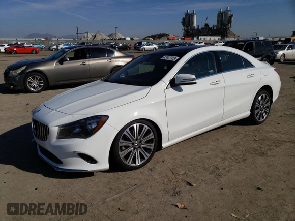 2019 Mercedes-Benz CLA with VIN WDDSJ4EB4KN742081, listed as a Copart auction lot 43457353 with 35,234 mi miles. Bid and sale history available at carsss.com. Image 1.