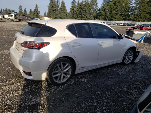 2017 Lexus CT with VIN JTHKD5BH1H2289871, listed as a Copart auction lot 84343364 with 95,488 mi miles and Salvage Title. Bid and sale history available at carsss.com. Image 3.
