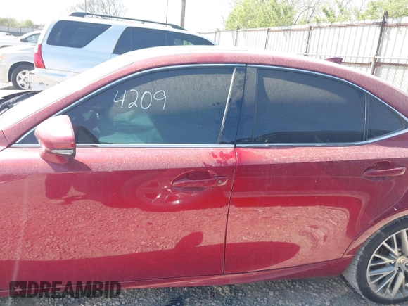 2015 Lexus IS 250 with VIN JTHCF1D22F5018278, listed as a IAAI auction lot 42098087 with 155,767 mi miles and . Bid and sale history available at DreamBid. Image 14.