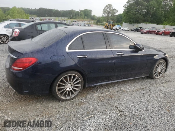 2016 Mercedes-Benz C 300 with VIN 55SWF4JB2GU121025, listed as a Copart auction lot 54318905 with Not Provided miles and Clean Title. Bid and sale history available at carsss.com. Image 3.