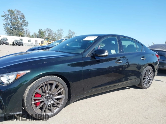 2024 Infiniti Q50 Red Sport 400 with VIN JN1FV7DP6RM660306, listed as a IAAI auction lot 42272726 with 962 mi miles and . Bid and sale history available at DreamBid. Image 14.