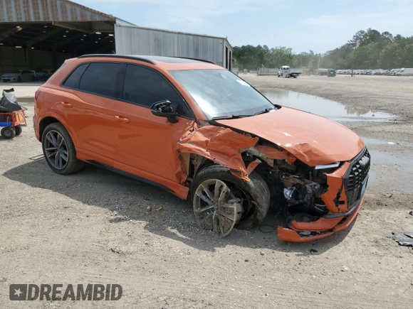 2022 Audi Q3 S line Premium Plus with VIN WA1EECF36N1069443, listed as a Copart auction lot 52742355 with 46,898 mi miles and Salvage title. Bid and sale history available at DreamBid. Image 4.