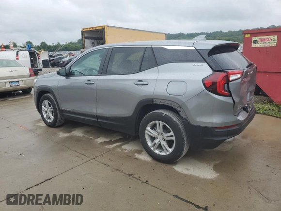 2024 GMC Terrain SLE with VIN 3GKALMEGXRL156124, listed as a Copart auction lot 60152115 with 38,215 mi miles and Salvage title. Bid and sale history available at DreamBid. Image 2.