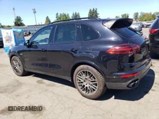 2017 Porsche Cayenne S E-Hybrid with VIN WP1AE2A22HLA68634, listed as a Copart auction lot 63874754 with 44,787 mi miles and Salvage title. Bid and sale history available at DreamBid. Image 2.