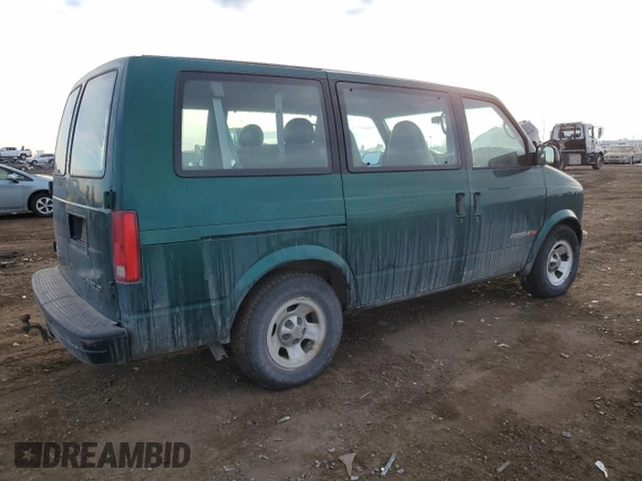 1999 Chevrolet Astro with VIN 1GNEL19W8XB101139, listed as a Copart auction lot 45427415 with 140,850 mi miles and Salvage Title. Bid and sale history available at carsss.com. Image 3.