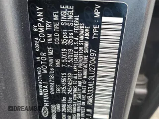 2020 Hyundai Tucson Limited z VIN KM8J33AL3LU270497, wystawiony jako Copart lot #57581155 z przebiegiem 54 070 mil mil oraz Szkoda całkowita • Salvage title. Historia ofert i sprzedaży dostępna na DreamBid. Obrazek 14.