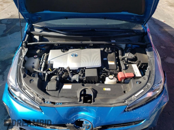 2020 Toyota Prius LE with VIN JTDL9RFU9L3019067, listed as a Copart auction lot 76759424 with 58,028 mi miles and Salvage Title. Bid and sale history available at DreamBid. Image 12.