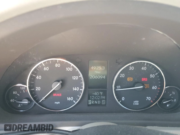 2005 Mercedes-Benz C with VIN WDBRF40J65F600840, listed as a Copart auction lot 52964845 with 206,094 mi miles and Salvage Title. Bid and sale history available at DreamBid. Image 9.