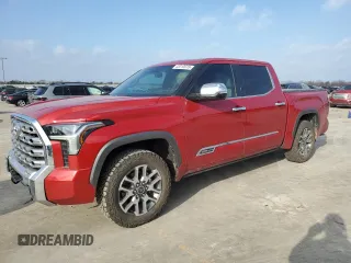 2022 Toyota Tundra 1794 Edition with VIN 5TFMA5DB6NX014927, listed as a Copart auction lot 43013915 with 67,289 mi miles and Salvage title. Bid and sale history available at DreamBid. Image 1.