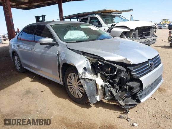2015 Volkswagen Passat 1.8T Wolfsburg Ed with VIN 1VWAT7A31FC028990, listed as a IAAI auction lot 41778229 with 73,553 mi miles. Bid and sale history available at carsss.com. Image 1.