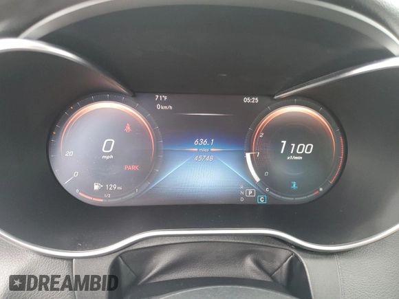 2021 Mercedes-Benz C 300 with VIN W1KWF8EBXMR629631, listed as a Copart auction lot 60163615 with 45,748 mi miles and Clean title. Bid and sale history available at DreamBid. Image 9.