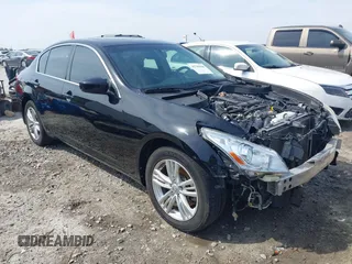 2013 Infiniti G37 x with VIN JN1CV6AR3DM752260, listed as a IAAI auction lot 41780566 with 108,985 mi miles. Bid and sale history available at carsss.com. Image 1.