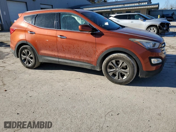 2014 Hyundai Santa Fe Sport with VIN 5XYZU3LB7EG185515, listed as a Copart auction lot 42679185 with 140,742 mi miles and Salvage Title. Bid and sale history available at carsss.com. Image 4.