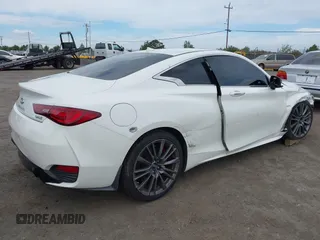 2017 Infiniti Q60 Red Sport 400 with VIN JN1FV7EKXHM611062, listed as a IAAI auction lot 40374401 with 69,460 mi miles and . Bid and sale history available at carsss.com. Image 4.