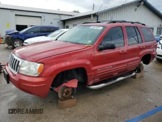 2004 Jeep Grand Cherokee Limited with VIN 1J4GW58N84C342188, listed as a Copart auction lot 56944925 with Not provided miles and Salvage title. Bid and sale history available at DreamBid. Image 1.