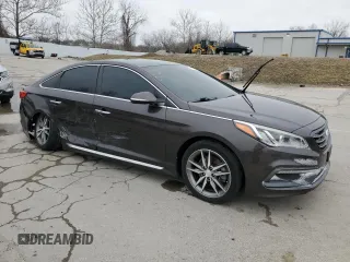 2015 Hyundai Sonata Sport with VIN 5NPE34AB4FH222623, listed as a Copart auction lot 47863515 with 132,317 mi miles and Salvage Title. Bid and sale history available at carsss.com. Image 4.