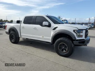 2017 Ford F-150 Raptor with VIN 1FTFW1RG6HFB54428, listed as a Copart auction lot 51157125 with 46,227 mi miles and Salvage Title. Bid and sale history available at carsss.com. Image 4.