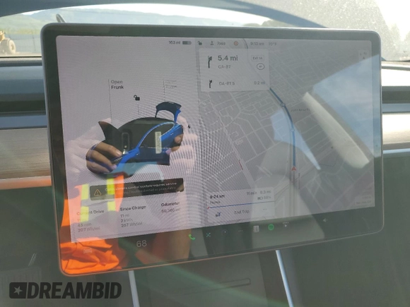 2018 Tesla Model 3 Long Range Battery with VIN 5YJ3E1EA6JF040351, listed as a Copart auction lot 52710835 with 89,360 mi miles and Salvage Title. Bid and sale history available at DreamBid. Image 9.