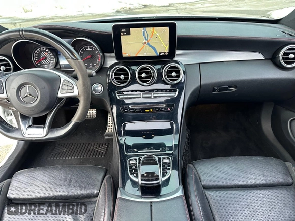 2017 Mercedes-Benz C 43 AMG with VIN WDDWJ6EB5HF458314, listed as a Copart auction lot 45385195 with 129,793 mi miles and Clean Title. Bid and sale history available at carsss.com. Image 9.