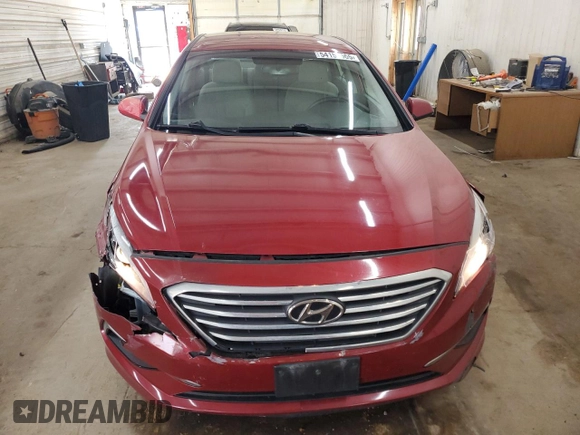 2016 Hyundai Sonata SE with VIN 5NPE24AF0GH376334, listed as a Copart auction lot 54157565 with 106,290 mi miles and Salvage Title. Bid and sale history available at carsss.com. Image 5.