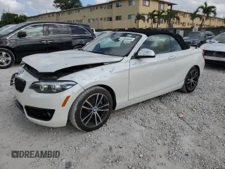 2020 BMW 2 Series 230i with VIN WBA2M7C01L7G28761, listed as a Copart auction lot 51585835 with 27,329 mi miles and Salvage Title. Bid and sale history available at carsss.com. Image 1.